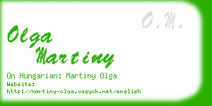 olga martiny business card